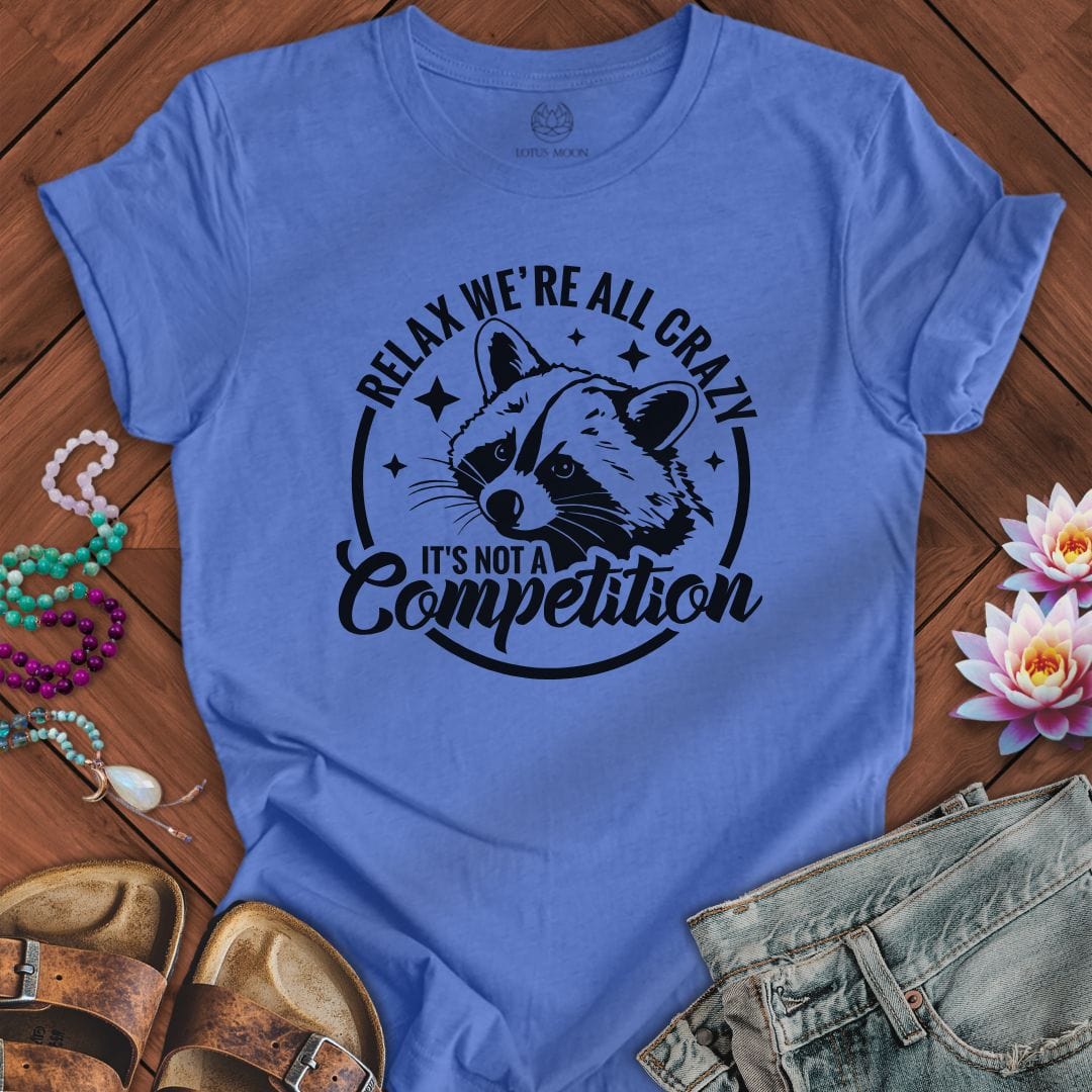 We're All Crazy Tee Heather Columbia Blue
