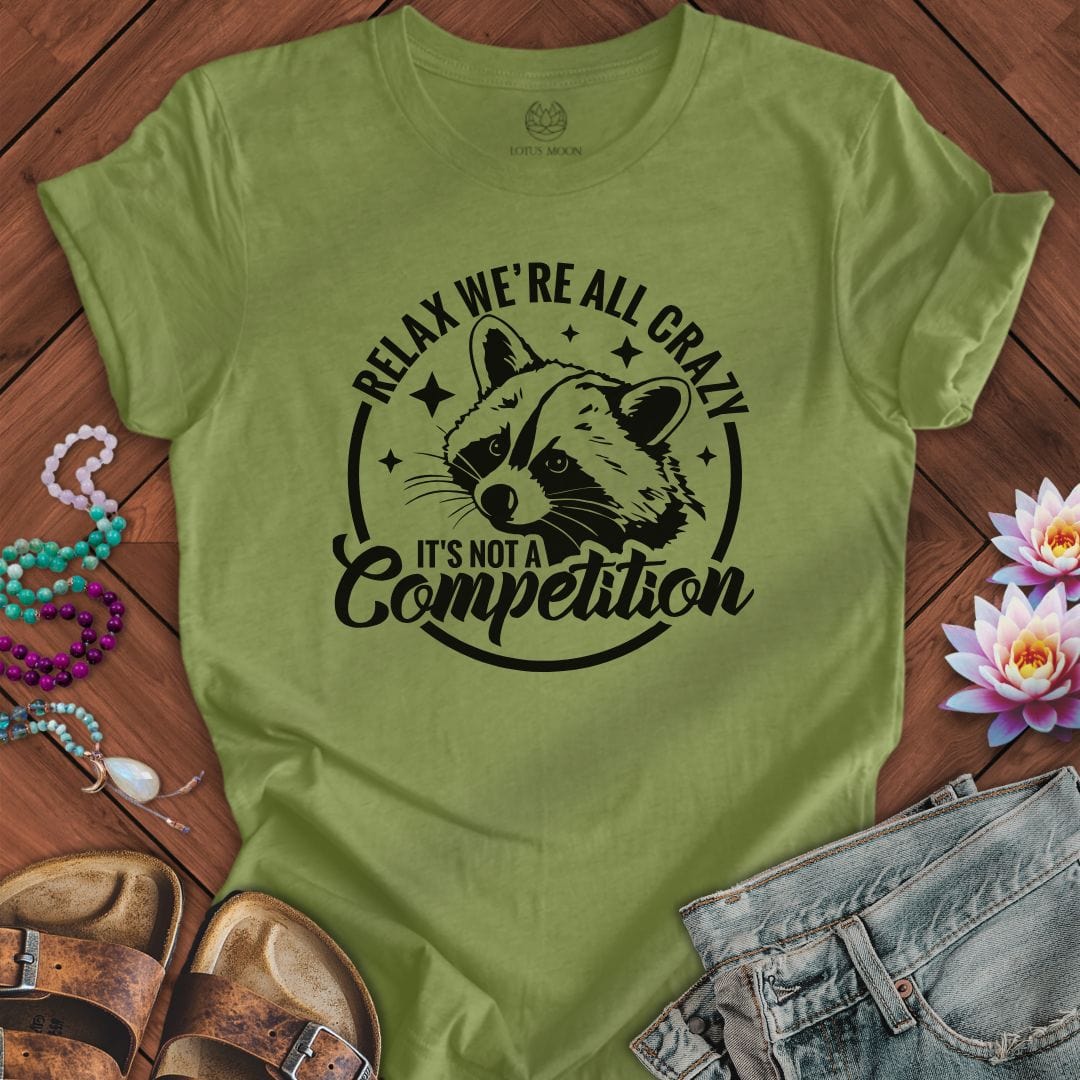 We're All Crazy Tee Heather Green