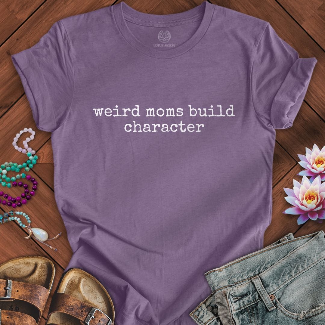 Printify T-Shirt Weird Moms Tee Heather Purple / S