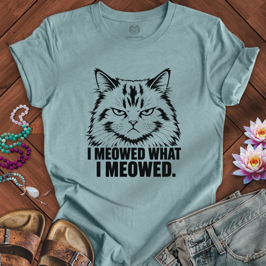 Printify T-Shirt What I Meowed Tee Heather Blue Lagoon / S