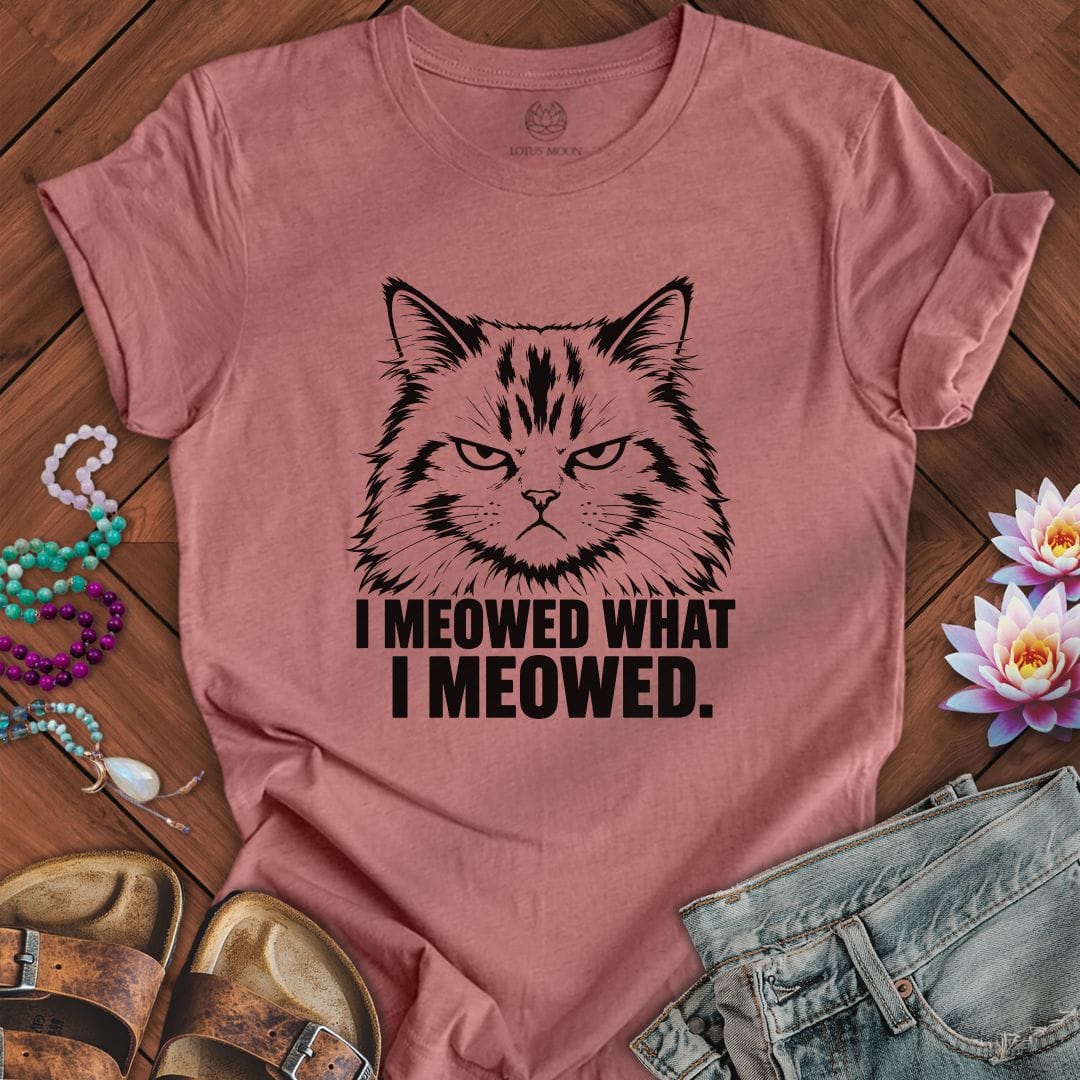 Printify T-Shirt What I Meowed Tee Heather Mauve / S