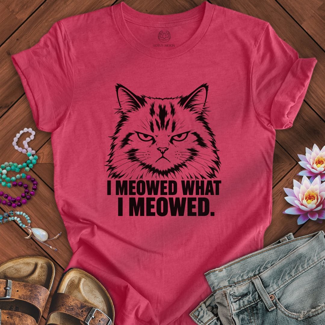 Printify T-Shirt What I Meowed Tee Heather Raspberry / S