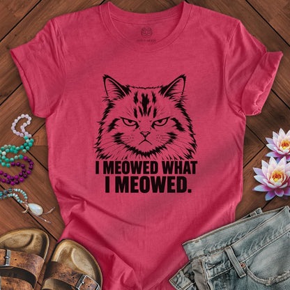 Printify T-Shirt What I Meowed Tee Heather Raspberry / S