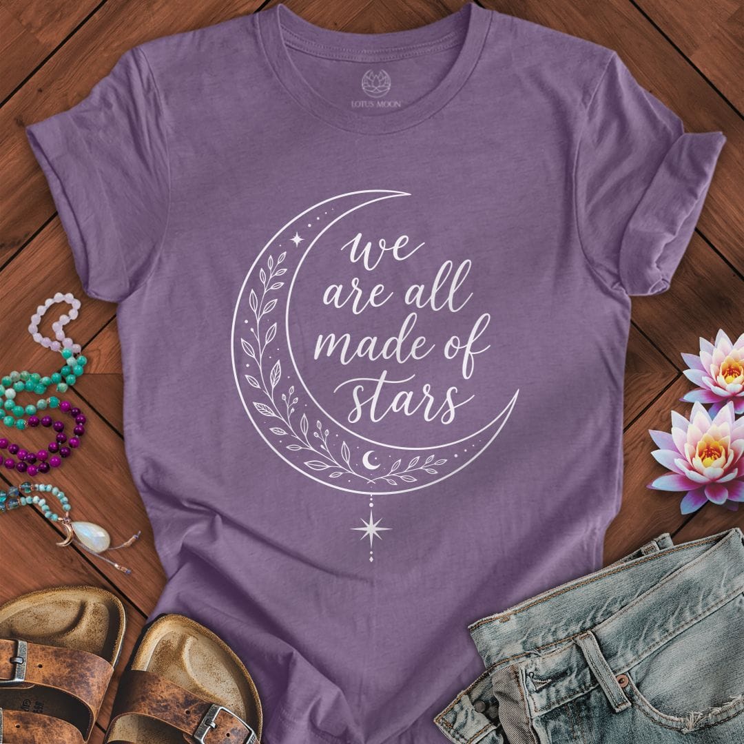 Printify T-Shirt What We're Made Of Tee Heather Purple / S