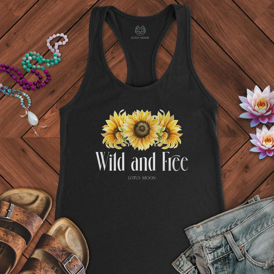 Wild and Free Tank Solid Black