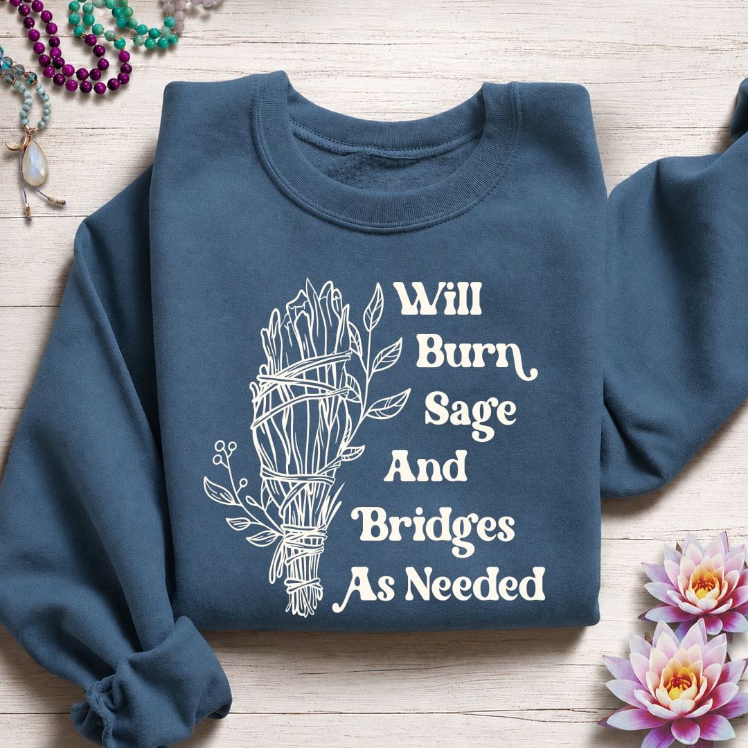Will Burn Sage Sweatshirt Indigo Blue