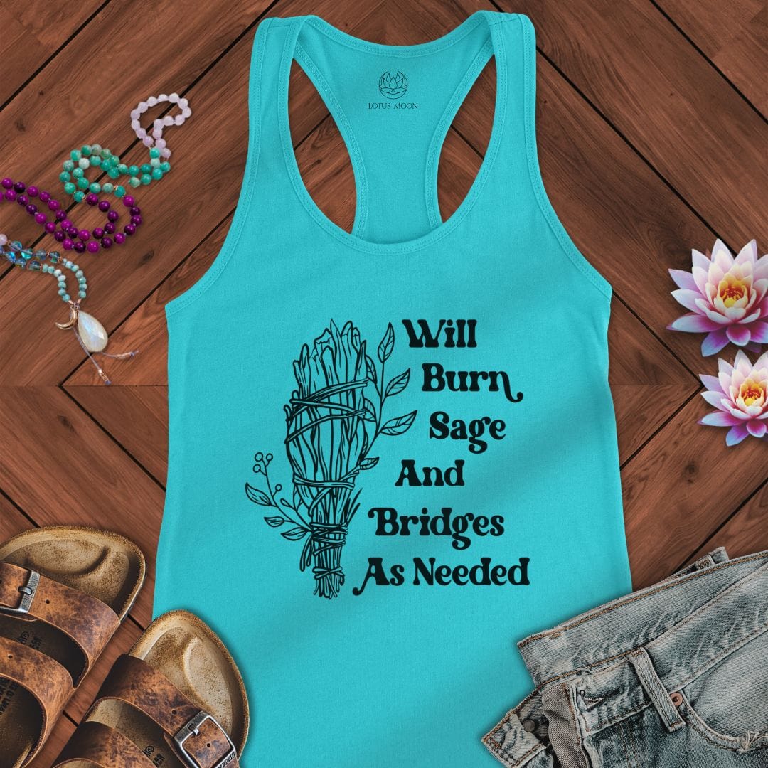 Will Burn Sage Tank Solid Tahiti Blue