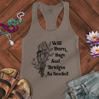 Will Burn Sage Tank Solid Warm Gray