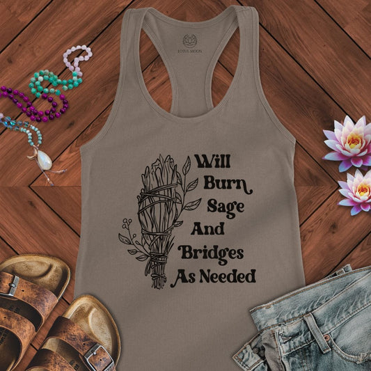 Will Burn Sage Tank Solid Warm Gray