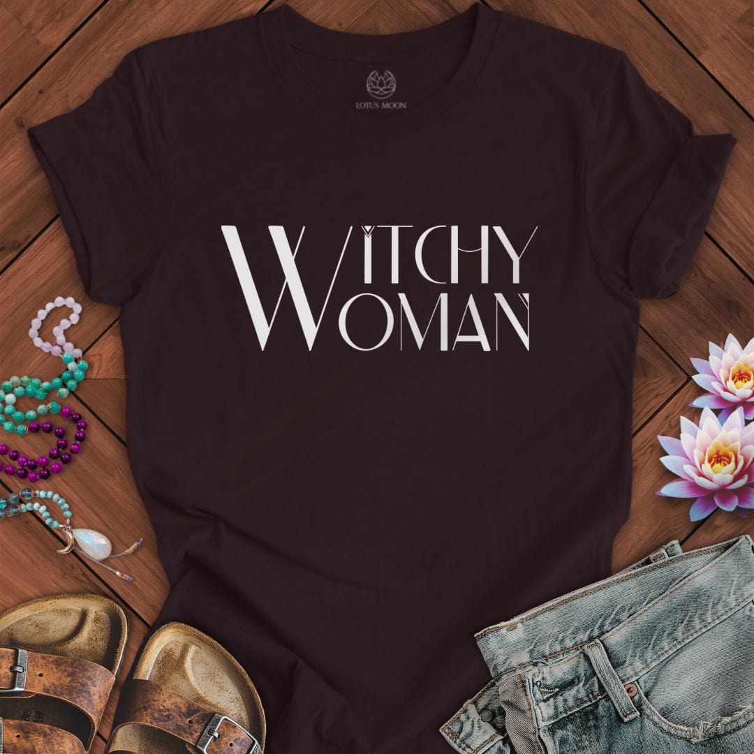 Witchy Woman Tee Oxblood Black