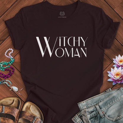 Witchy Woman Tee Oxblood Black