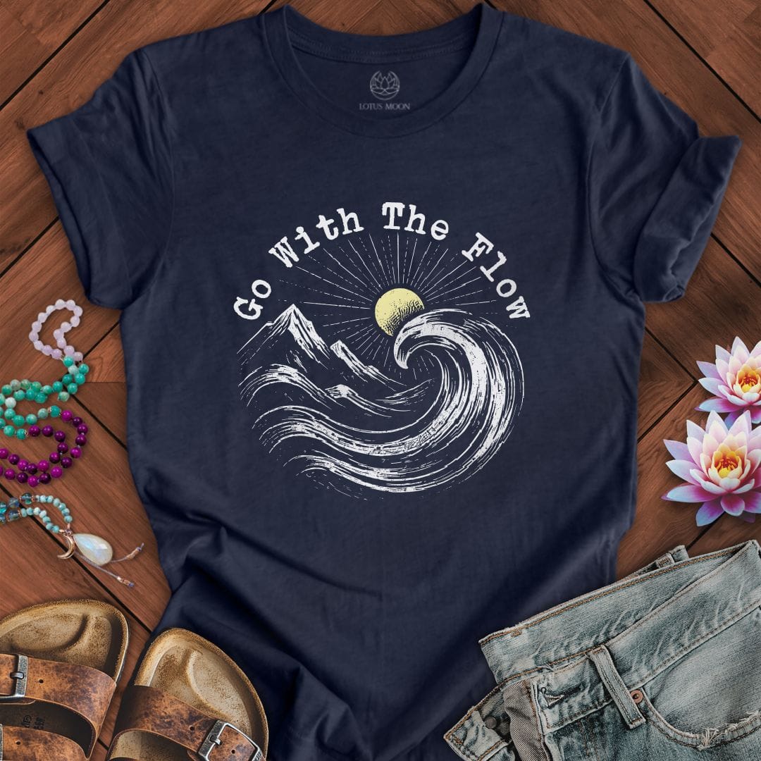 Printify T-Shirt With The Flow Tee Heather Midnight Navy / S