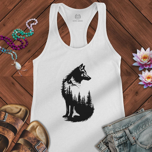Wolf Forest Tank Solid White