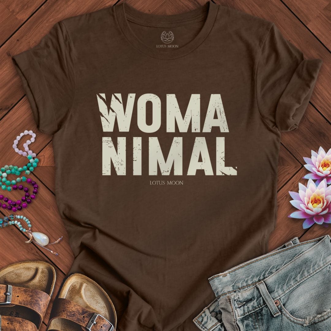 Womanimal Tee Heather Brown