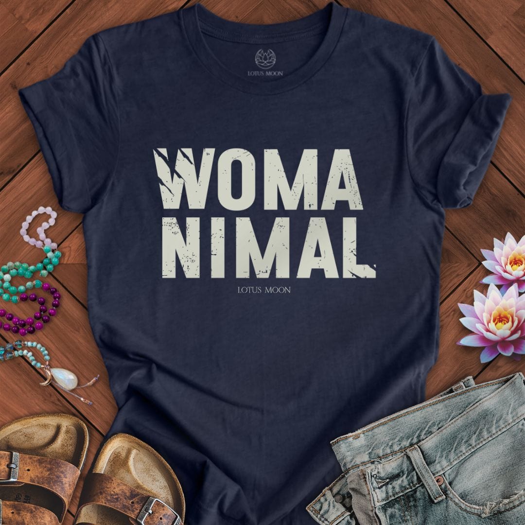 Womanimal Tee Heather Midnight Navy