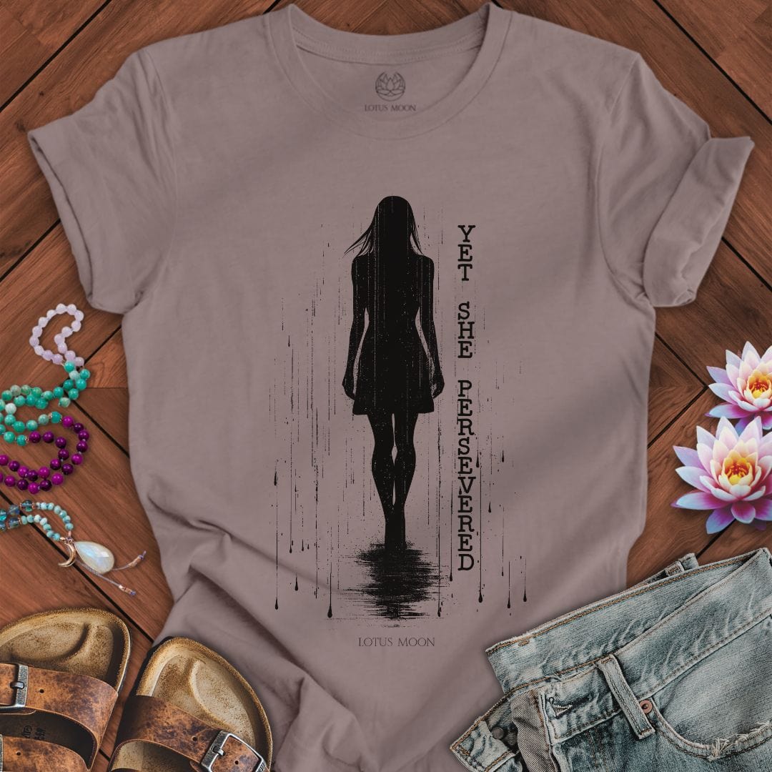Yet She Persevered Tee Pebble Brown