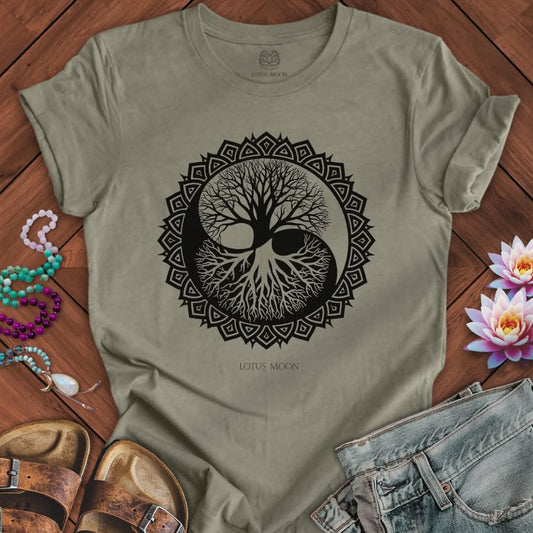 Yin Yang Tree of Life Tee Heather Stone