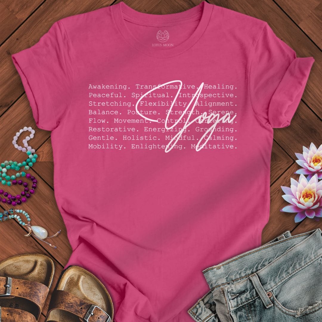 Yoga Text Tee Berry