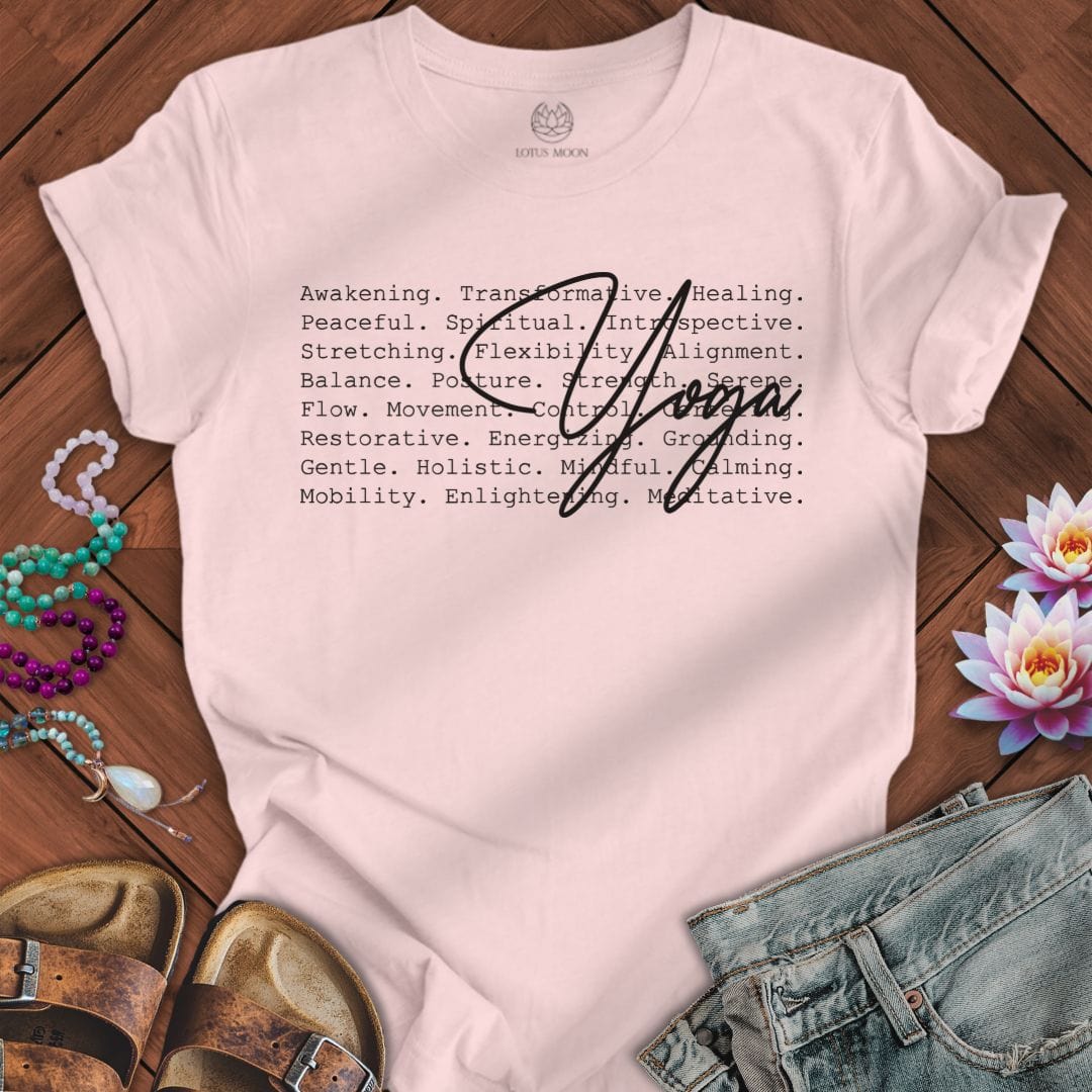 Yoga Text Tee Soft Pink