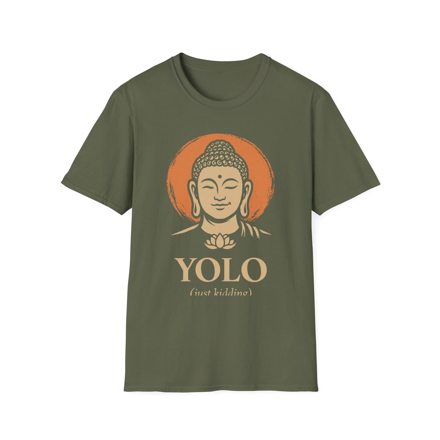 Printify T-Shirt YOLO T-Shirt Military Green / S