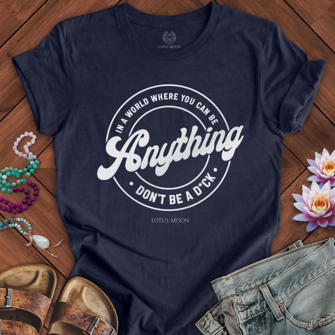 You Can Be Anything Tee Heather Midnight Navy