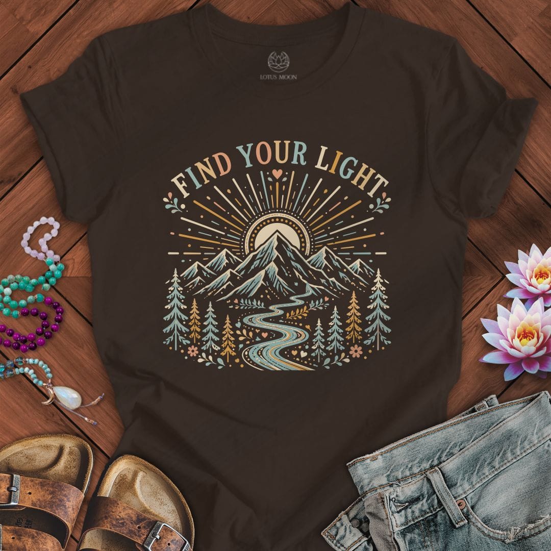 Printify T-Shirt Your Light Tee Brown / S