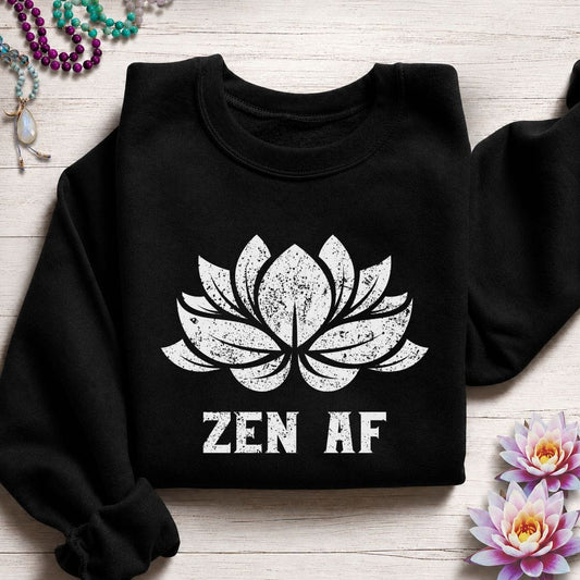 Zen AF Lotus Sweatshirt Black