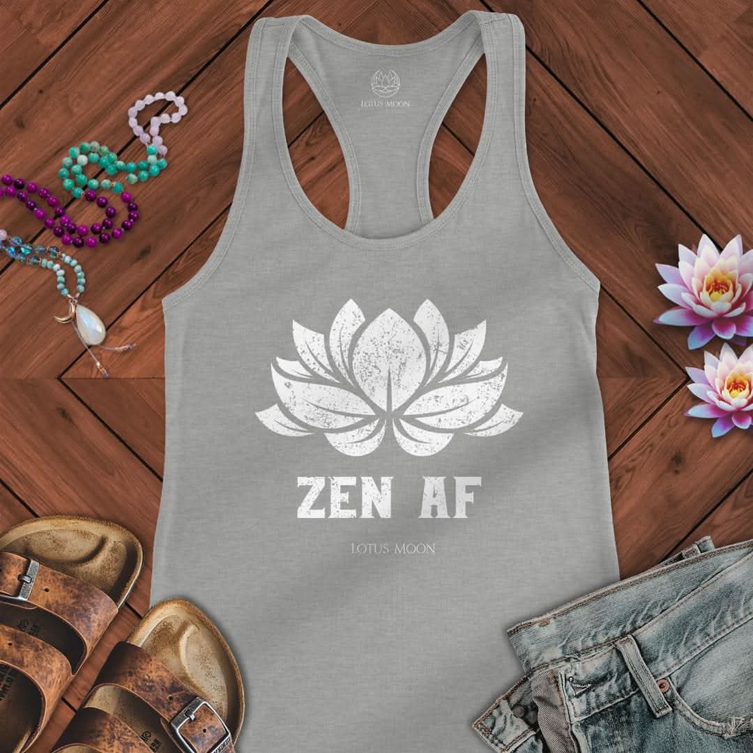 Zen AF Lotus Tank Heather Grey