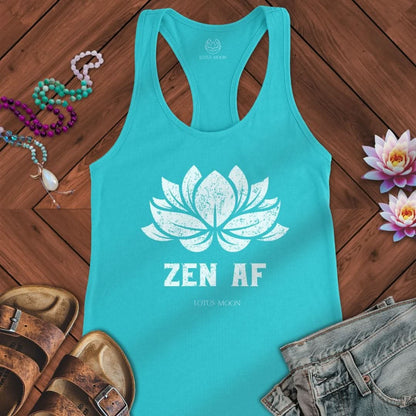 Zen AF Lotus Tank Solid Tahiti Blue