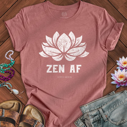Zen AF Lotus Tee Heather Mauve
