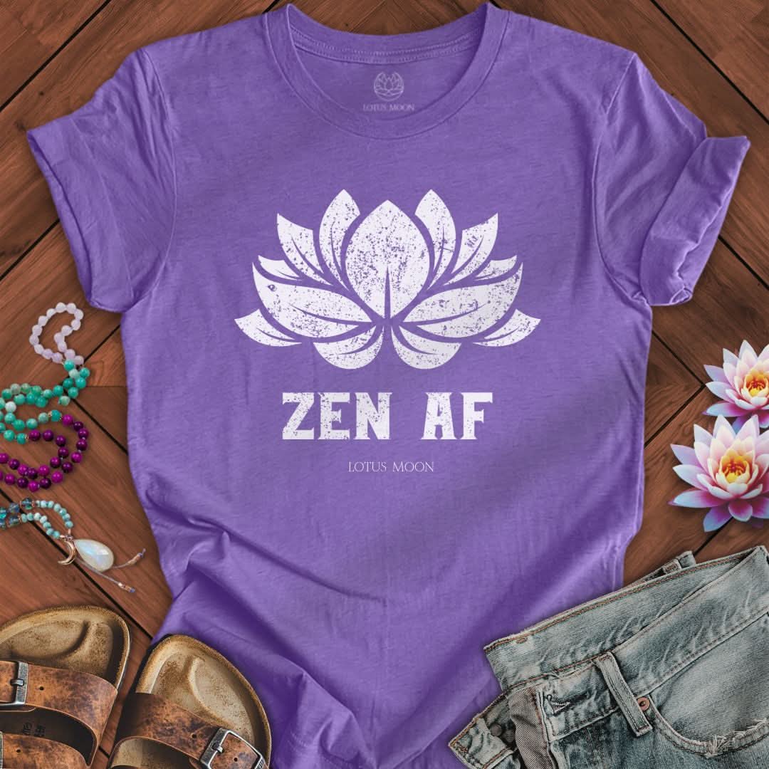 Zen AF Lotus Tee Heather Team Purple